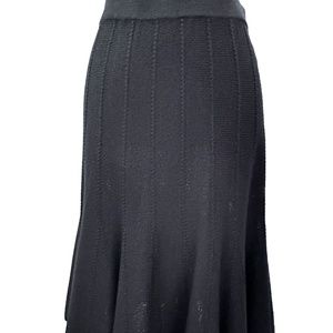 Premier Knits Black Panel Skirt Sz 6